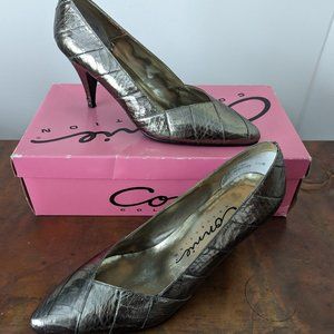 Connie Pewter Snake Pumps